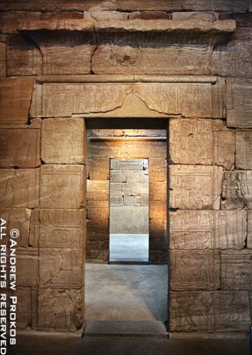 The inner sanctum of the Metropolitan Museum's Temple of Dendur, New York City