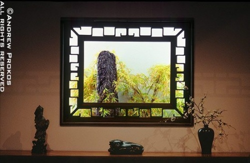 A Chinese interior in Metropolitan Museum's Astor Court, New York City