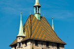 A view of the tower of the Swiss National Museum, Zurich Switzerland. Fine art prints of this photo are available framed in various sizes and styles. 