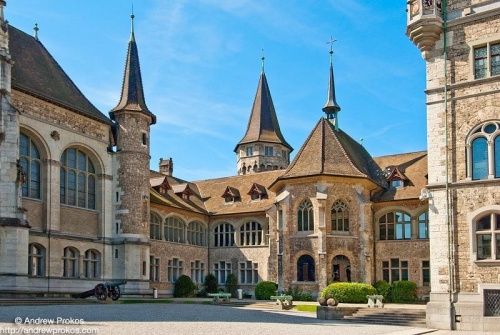 Swiss National Museum, Zurich - Framed Photograph by Andrew Prokos