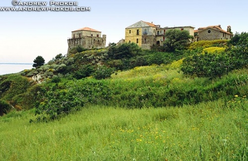 A landscape with rustic houses, Campania, Italy