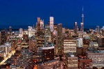 A panoramic cityscape of Toronto, Canada at Night