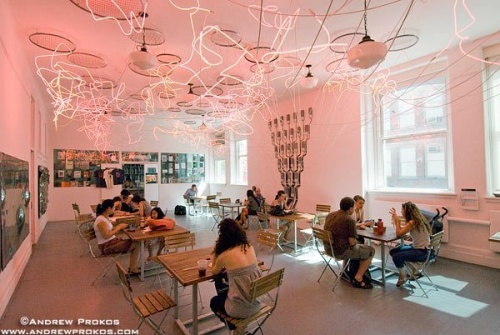 A view of the interior of PS1 Museum in Long Island City, New York