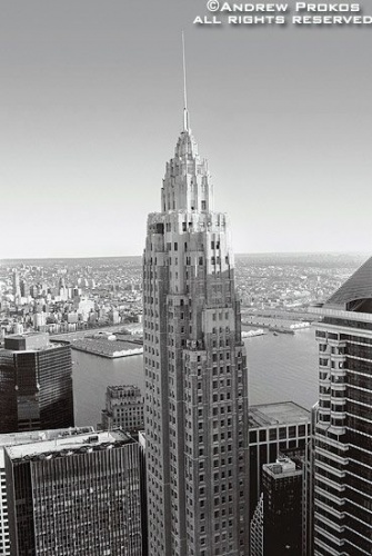 A view of the American International Building in Lower Manhattan, New York City
