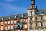 A view of the Plaza Mayor during the day, Madrid, Spain