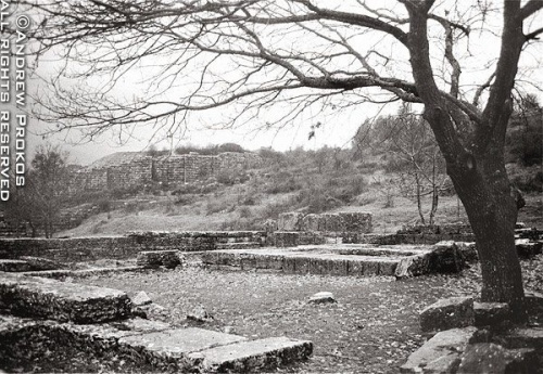 Ruins of the ancient Greek Temple of Zeus at Dodona in Epirus, Greece