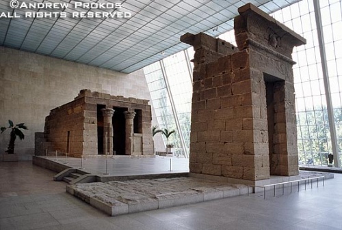 The Temple of Dendur in the Metropolitan Museum's Egyptian Wing, New York City