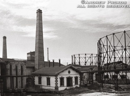 An abandoned factory in the Gazi district of Athens