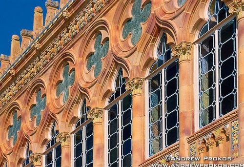 Venetian Gothic windows of the Ca D'Zan Mansion, Sarasota, Florida