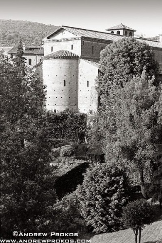 A view of the Villa D'Este, built in a former Benedictine monastery near Tivoli, Italy