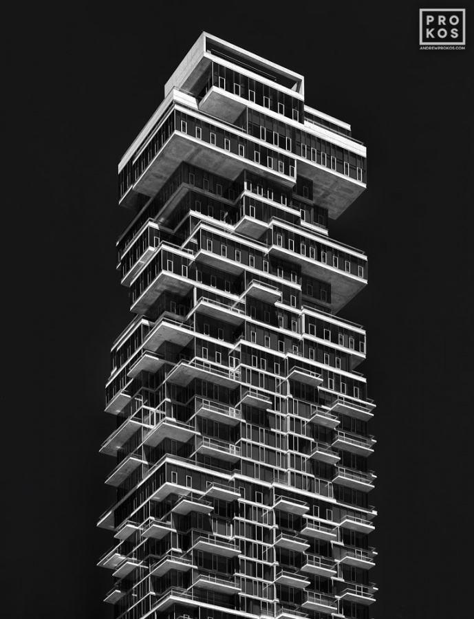 View of 56 Leonard, Tribeca (B&W)