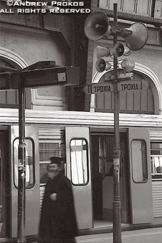 The interior of Piraeus train station, Athens, Greece