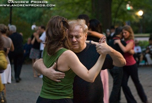Tango dancers on a late Summer's eve in Central Park, NYC