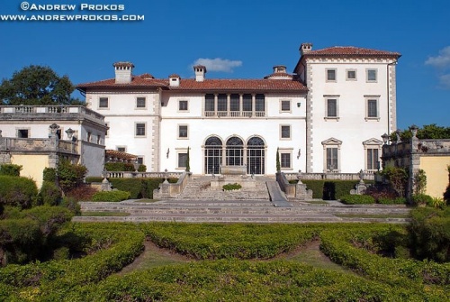 A view of Vizcaya Museum and it's gardens, Miami, Florida. Framed fine art prints of this photo are available in various sizes.