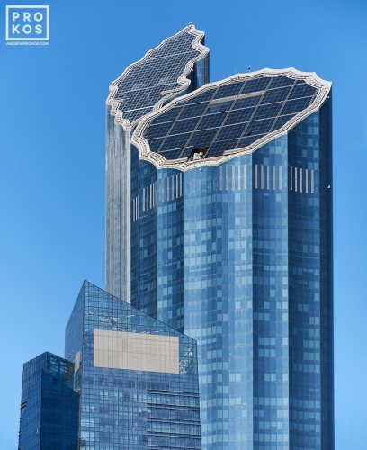 A high-definition view of Abu Dhabi's World Trade Center towers, by Foster + Partners Architects, United Arab Emirates