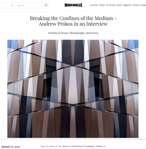 Artist Andrew Prokos is interviewed at Widewalls Magazine about his photography series Metropolis Abstracted