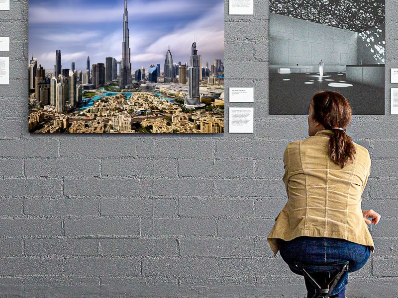 Burj Khalifa Long-Exposure Photo by Andrew Prokos in Building Identity ExhibitionBurj Khalifa Long-Exposure Photo by Andrew Prokos in Building Identity Exhibition