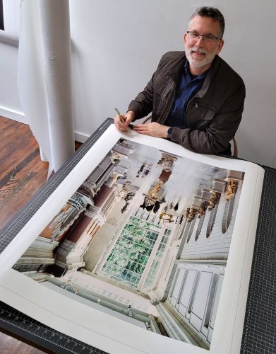 Photographer Andrew Prokos Signing Metropolitan Museum Limited Edition Print