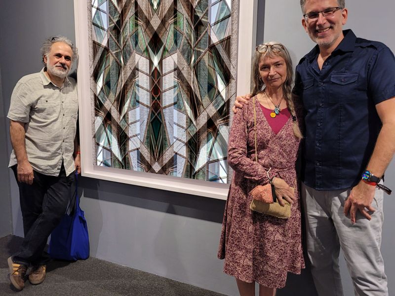 Photographers Andrew Prokos, Vanessa Winship, and George Georgiou at Prokos's solo exhibition Metropolis Abstracted