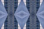 An abstract photograph composed of reflected views of a contemporary architectural facade and rows of windows in London, UK. Large-scale limited edition prints of this photo are available up to 96 inches in width.