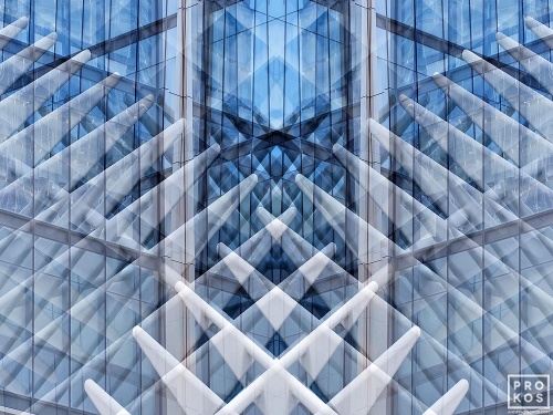 Abstract Photography - An architectural abstraction photograph from the series Metropolis Abstracted, by photographer Andrew Prokos. Large-scale framed prints of this photo are available up to 80 inches in width.