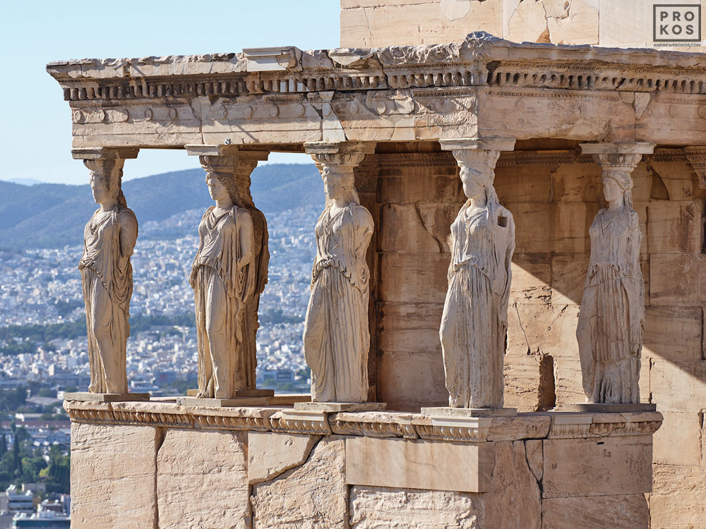 Porch Of The Caryatids, Acropolis I - Fine Art Photo By Andrew Prokos