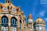 A color fine art photo of the fanciful architecture of Gaudi's Sant Pau Hospital, Barcelona, Spain