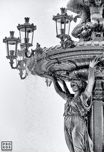 Bethesda Terrace Angel Fountain, Central Park II - Framed Photograph by  Andrew Prokos