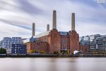 A long-exposure view of Battersea Power Station and the Thames River captured with a six minute exposure time, London, United Kingdom. Limited-edition fine art prints of this photo are available up to 80 inches in width.