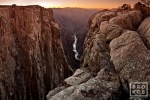 A fine art landscape photo of Black Canyon of the Gunnison River at sunset, Colorado