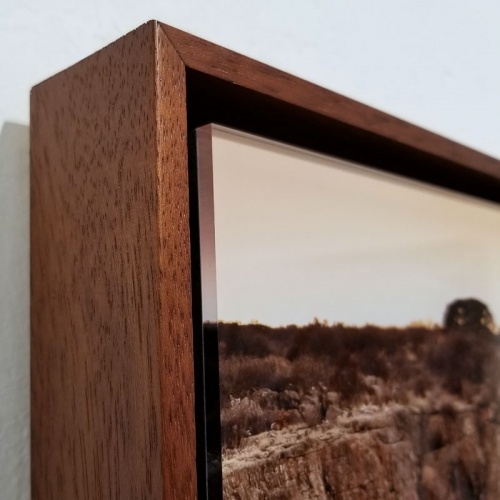 Walnut Float Frame Detail - Andrew Prokos Fine Art Photography