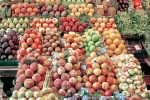 A fruit stand in Barcelona's famous Boqueria Market, Spain. Framed fine art prints of this photo are available in various sizes.