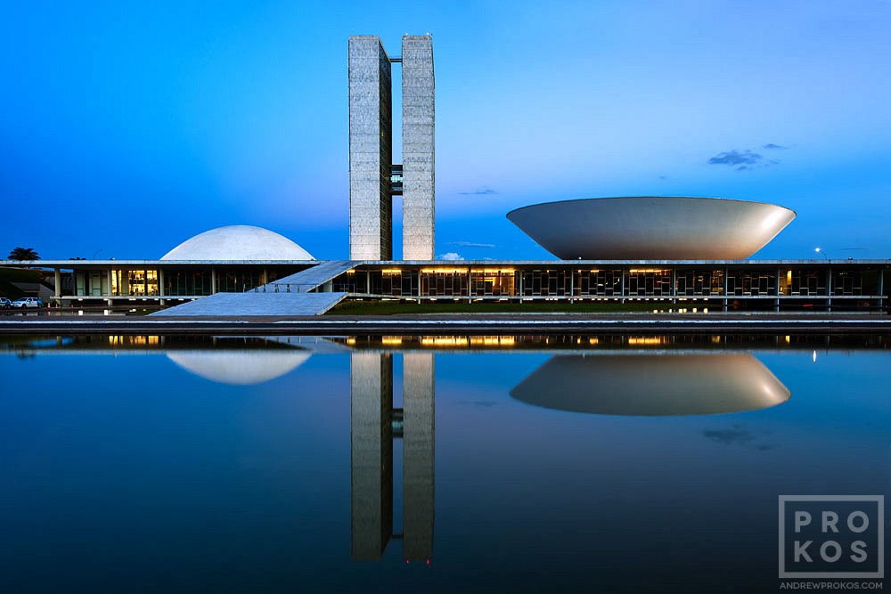 Congresso Nacional, Brasilia at Dusk I - Fine Art Architectural Photo ...