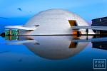 A view of the National Museum of Brasilia at dusk from the award-winning fine art architecture series 'Niemeyer's Brasilia'