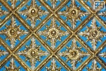 An architectural detail photo of the gilded ceiling in the Gold Room at the Breakers Hotel, Palm Beach, Florida