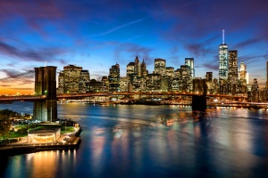 Panoramic Skyline Of Midtown Manhattan At Dusk - NYC Photos - PROKOS