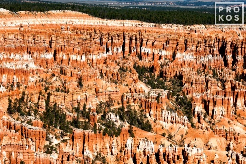 A landscape photo of the colorful rock pinnacles in Bryce Point in Bryce Canyon National Park, Utah