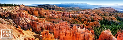 Large-format landscape photography of the panoramic view of Sunset Point in Bryce Canyon, Utah