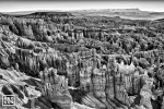 Black and white landscape photography of Bryce Canyon National Park in Utah, as seen from Sunset Point. Limited edition fine art prints of this photo are available up to 50 inches. 