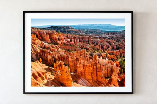 A matted and framed color photograph of Bryce Canyon, Utah, by photographer Andrew Prokos
