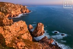 A landscape photo of the Atlantic Ocean at dusk from Cabo da Roca, the Western-most point in Portugal and Europe. Fine art prints of this photo are available framed in various styles. 