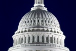 A fine art architectural photo of the United States Capitol dome at night, Washington D.C.