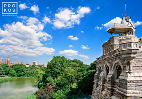 A landscape photo of Belvedere Castle in Central Park, New York City