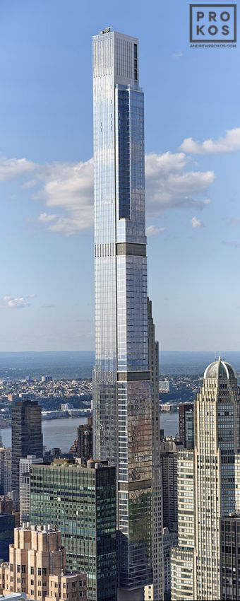 Supertall: View of Central Park Tower - Photograph by Andrew Prokos