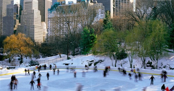 Central Park Ice Skaters in Winter - Fine Art Photo by Andrew Prokos