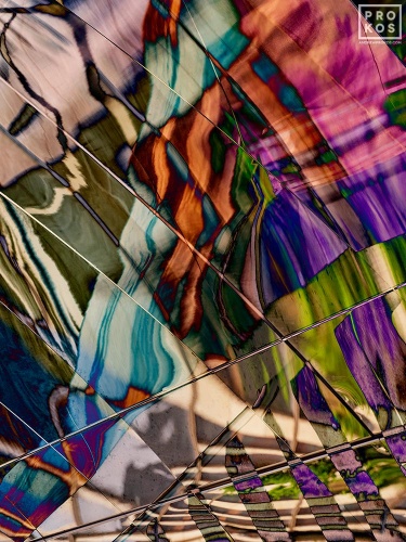 Abstract Photography - A vivid color abstract photograph of metallic reflections from Hudson Yards, NYC. Large-scale framed prints of this photo are available up to 80 inches in height