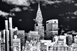 A large-format black and white photograph of the Chrysler Building from Andrew's fine art series Inverted.