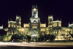 A view of the Palacio de Comunicaciones at night, Madrid, Spain. Framed fine art prints of this photo are available in various sizes.