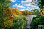 An Autumn landscape photo of the Lake in Central Park, New York City