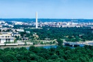 A panoramic aerial view of Washington DC during the day